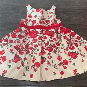 Janie and Jack Red Floral Kids Dress